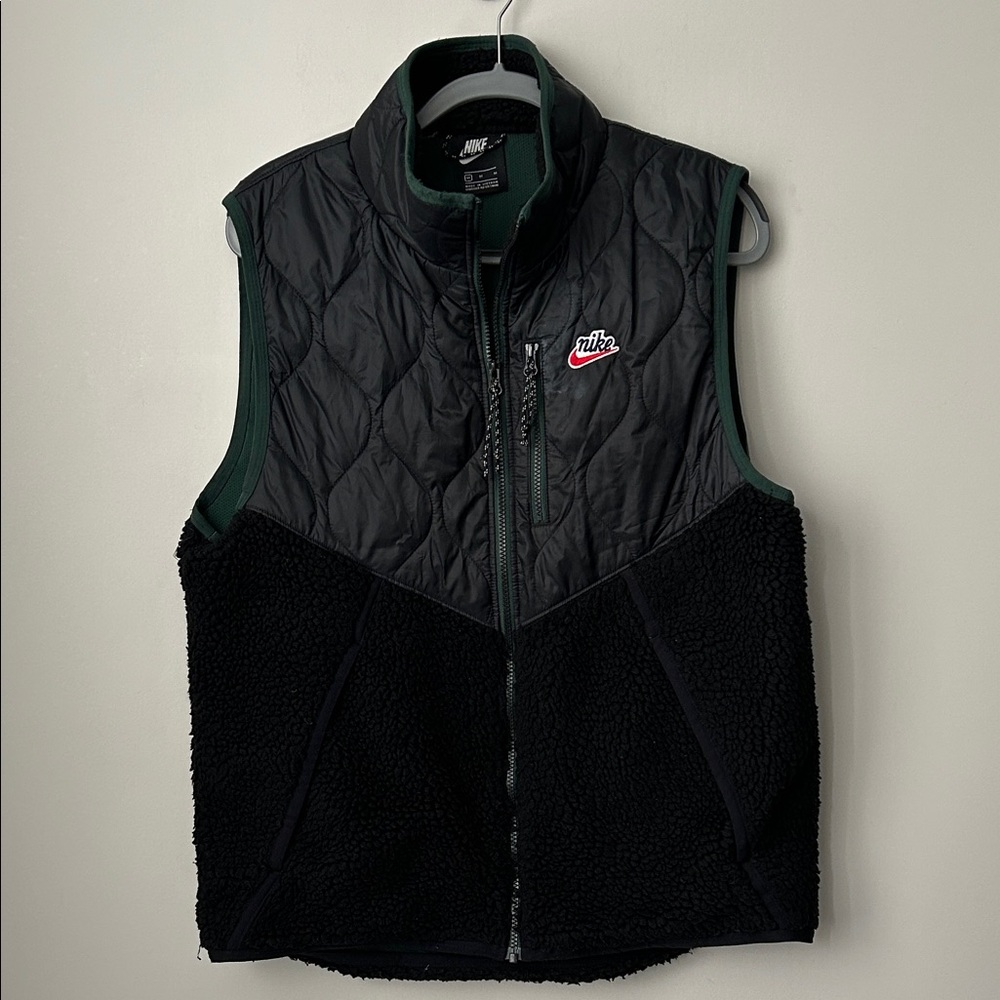 Nike Black and Green Athletic Vest